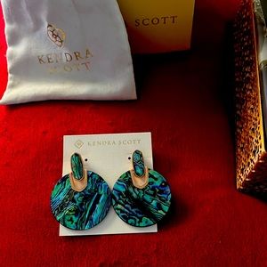 Kendra Scott Rose Gold Didi Abalone Earrings